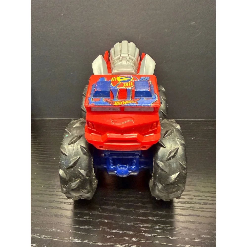 Hot Wheels Monster Truck Fire Chief Red Blue Jet Engine Toy Vehicle 5 Inch